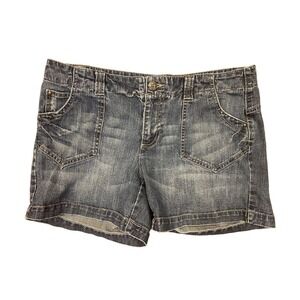 Canyon River Blues Denim Blue Jean Shorts Pocket Front Size 12 5” Inseam Y2K EUC